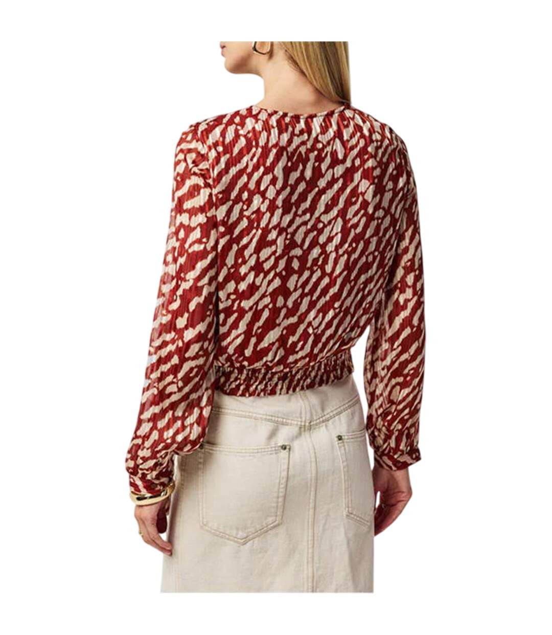 Haut Portefeuille Motif/style Imprimé Animal Femme Rouge Foncé Vero Moda-2