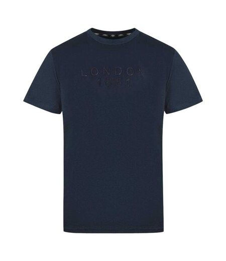 T-shirt Motif Logo London Homme Bleu Marine Aquascutum