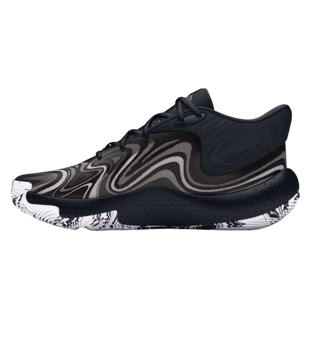 Mens Ua Spawn Graphic Print Basketball Shoes Black Under Armour-2