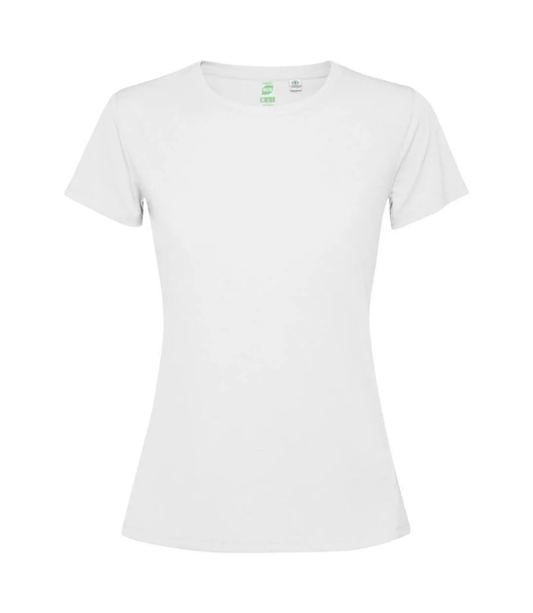 Womens/ladies Estoril Short-sleeved T-shirt White Roly-1