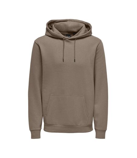 Sweat à capuche marron clair homme only & sons ceres