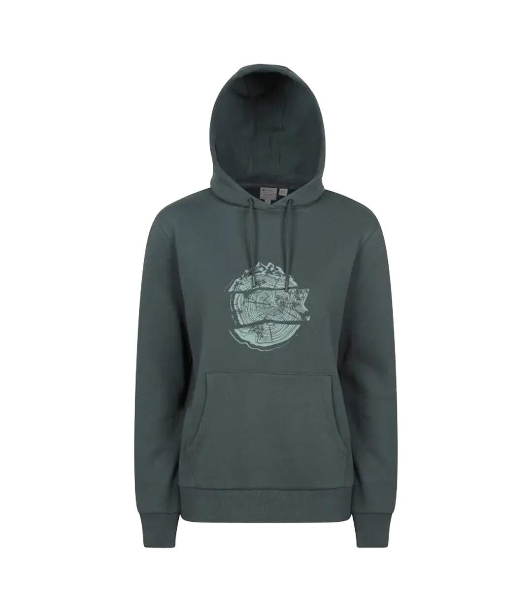 Femme/les Femmes Mountain Ring Regular Hoodie Kaki Foncé Mountain Warehouse-2