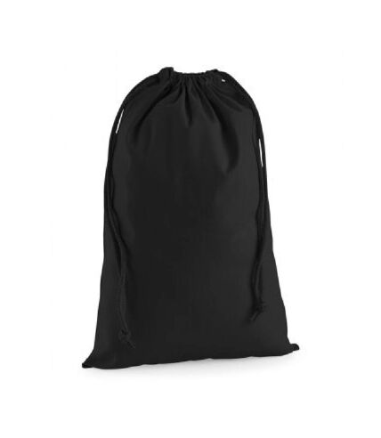 Westford Mill Premium Cotton Stuff Bag (Black) (XS)