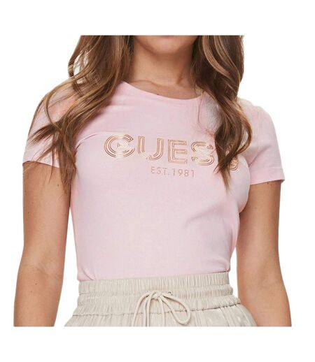 T-shirt Rose Femme Guess Bold