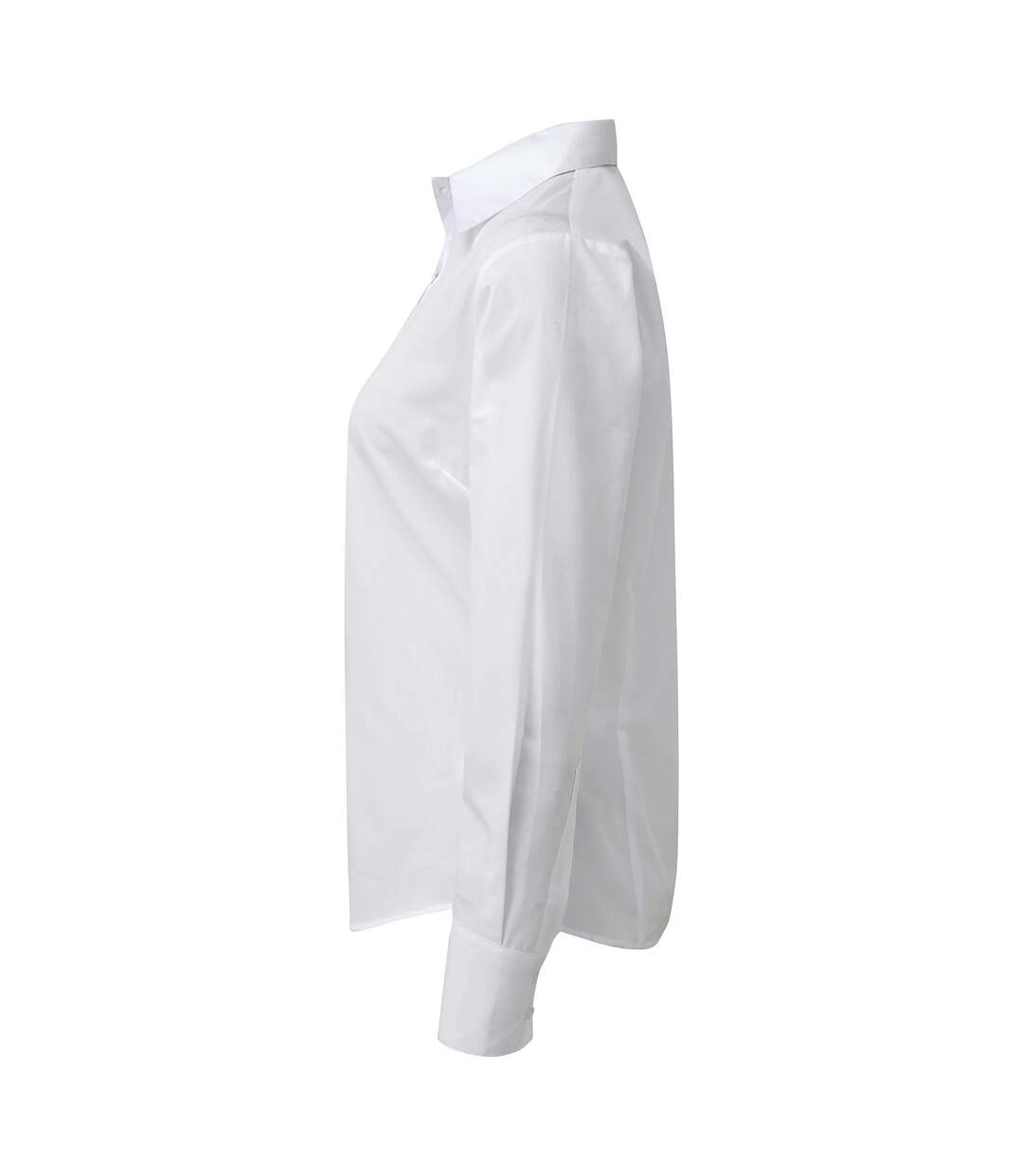 Womens/ladies Poplin Long-sleeved Shirt White Premier-2