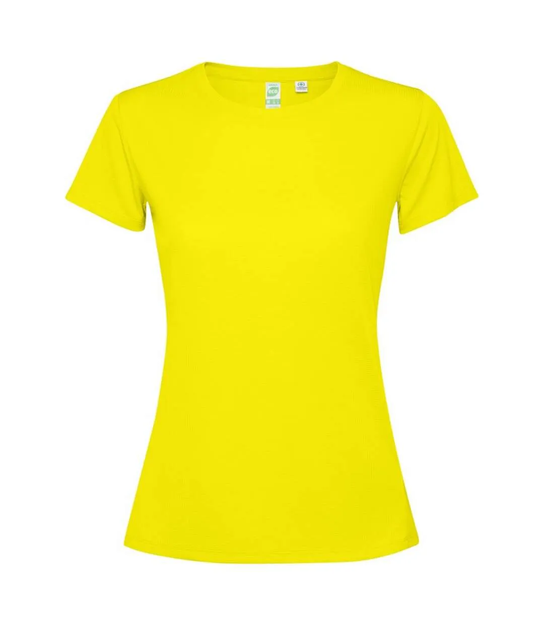 Womens/ladies Estoril Short-sleeved T-shirt Fluorescent Yellow Roly-1