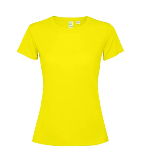 Womens/ladies Estoril Short-sleeved T-shirt Fluorescent Yellow Roly