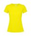 Womens/ladies Estoril Short-sleeved T-shirt Fluorescent Yellow Roly-1