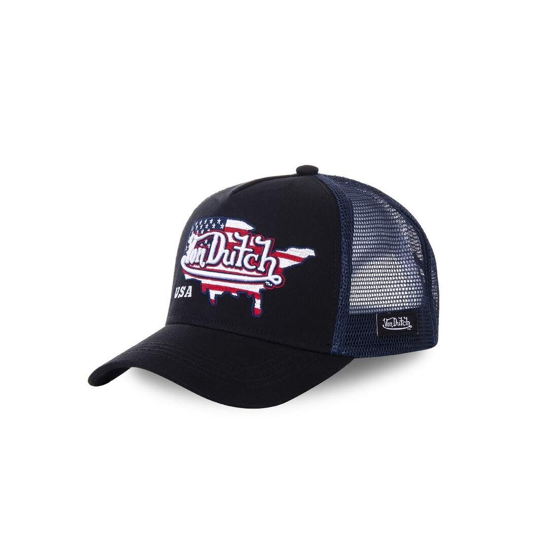 Casquette baseball USA noir Vondutch-1