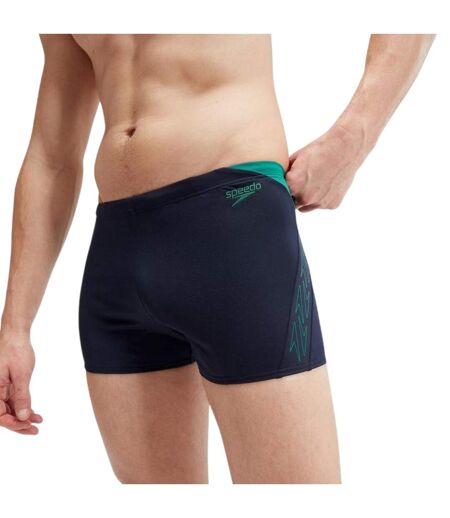 Mens Hyper Boom Swimming Trunks Navy Green Speedo