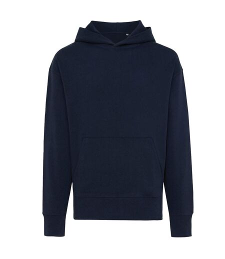Unisex Adult Yoho Recycled Cotton Relaxed Fit Hoodie Navy Iqoniq