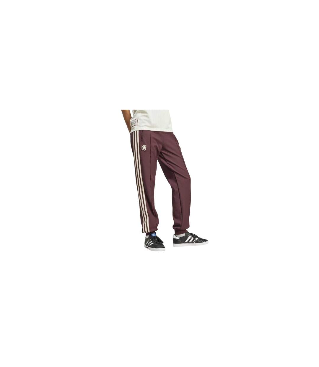Pantalon De Survêtement Motif/style Olympique Lyonnais Terrace 2024/2025 Femme Rubis Adidas-1