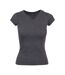 T-shirt Basic Femme Charbon Build Your Brand-1