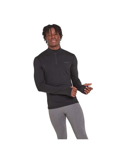 TOG24 Mens Snowdon Thermal Quarter Zip Base Layer Top (Noir) - UTTG295