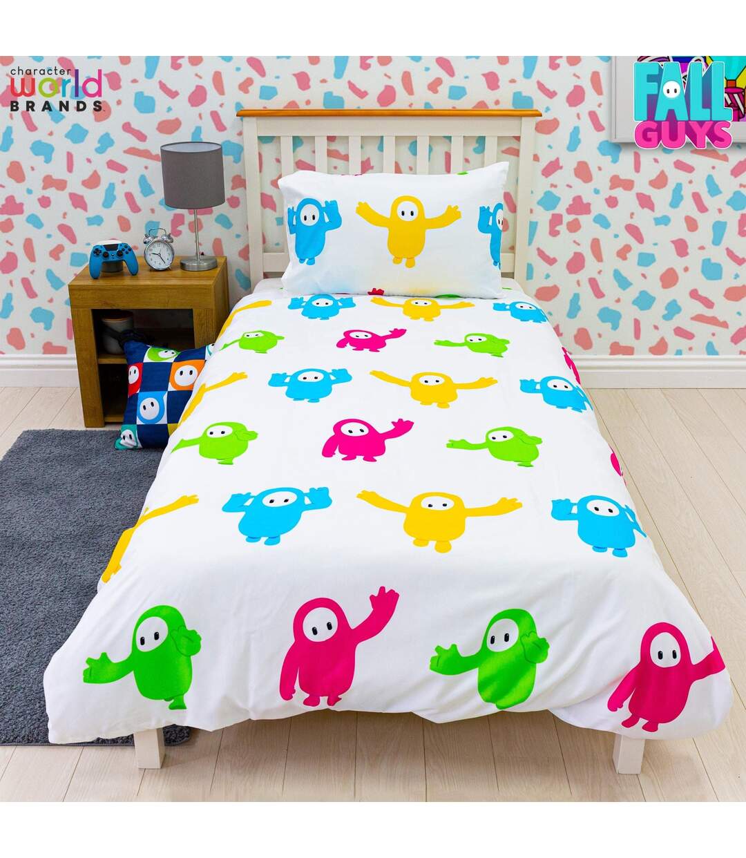 Reversible Duvet Set Multicoloured Fall Guys-3