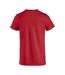 T-shirt Basic Homme Rouge Clique-2