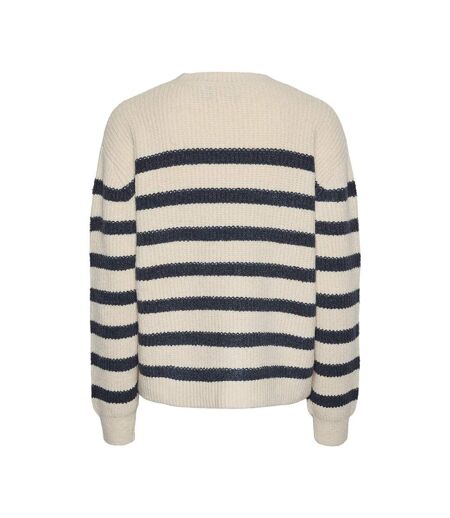 Pull bleu/blanc femme pieces klara