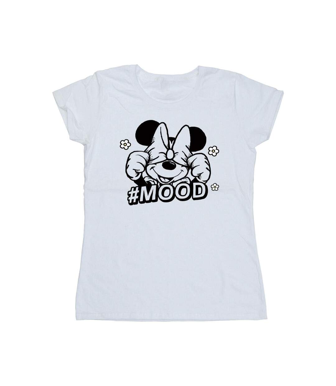 Disney T-shirt en coton Mood Minnie Mouse Femme/Ladies (Blanc) - UTBI33176-1