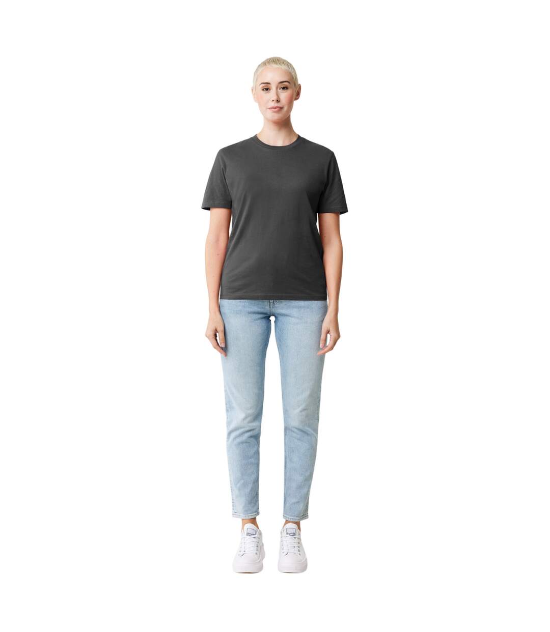Unisex adult sierra recycled cotton lightweight t-shirt anthracite Iqoniq-1