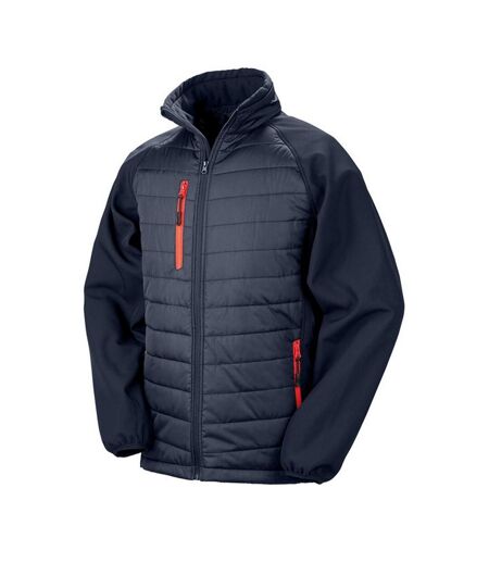 Result Unisex Adult Compass Softshell Padded Jacket (Navy/Red)