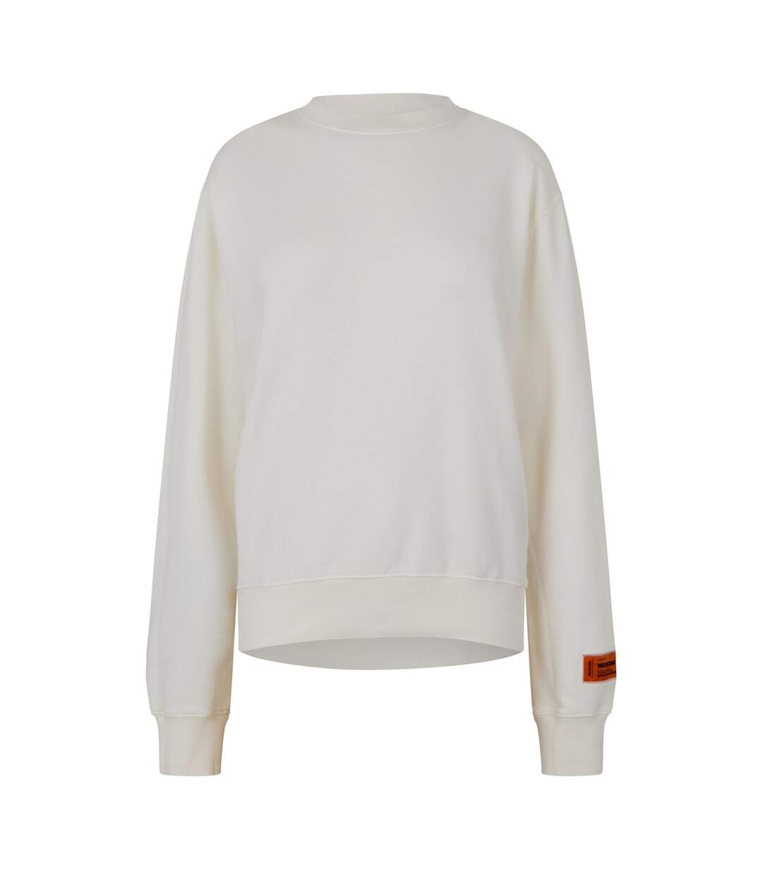 Womens/ladies logo recycled cotton crew neck sweatshirt white Heron Preston-1