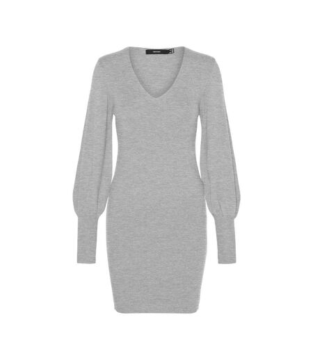 Robe pull gris femme vero moda holly