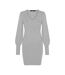 Robe pull gris femme vero moda holly-1