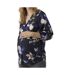 Chemise noire à motifs femme vero moda maternity shirt vip-1