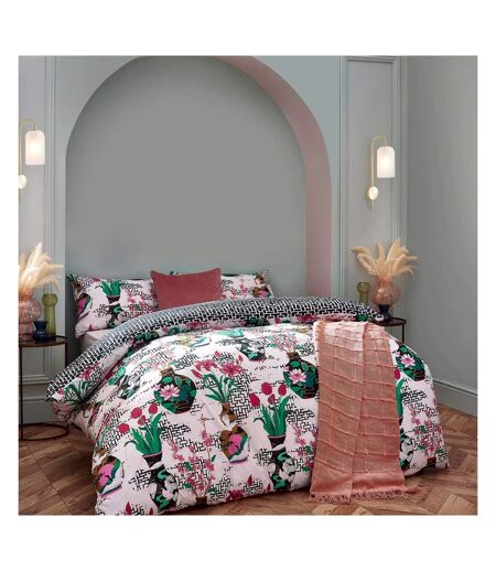 Ishiko floral duvet cover set white Furn