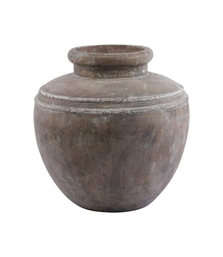 Siena ceramic water pot 29cm x 31cm x 31cm brown Hill Interiors