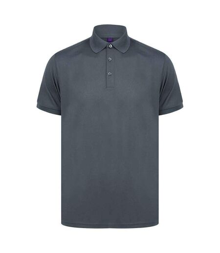 Henbury Mens Piqu Polo Shirt (Charcoal)