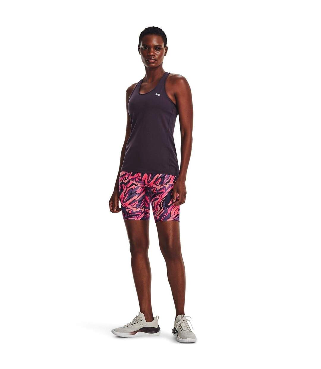 Cuissard De Cyclisme Motif/style Marbre Abstrait Femme Rose Under Armour-1
