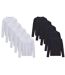 Lot 10 T-shirts manches longues FEMME - 04443 - noir et blanc-1