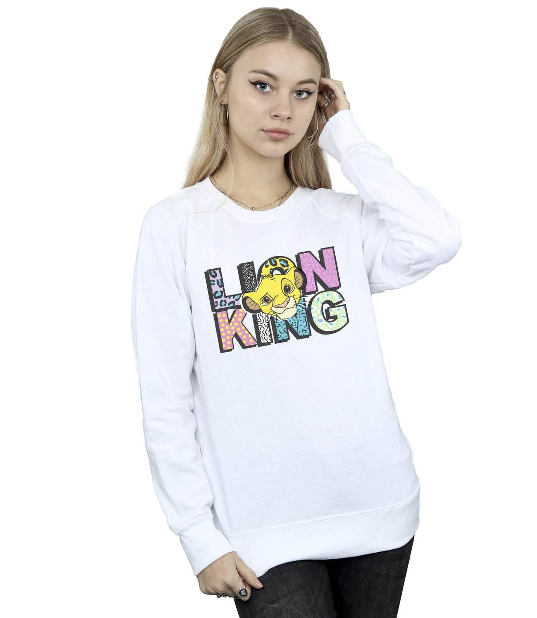 Disney Sweat-shirt à motif du Roi Lion Womens/Ladies (Blanc) - UTBI22370-2