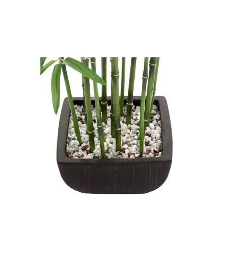 Plante Artificielle en Pot Bambou 183cm Vert & Noir