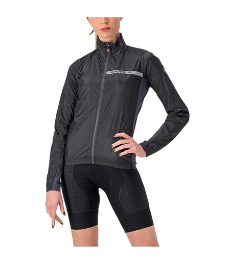 Womens/ladies Squadra Cycling Jacket Light Black Castelli