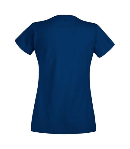 Womens/Ladies Value Fitted Short Sleeve Casual T-Shirt (Airforce Blue) - UTBC3901