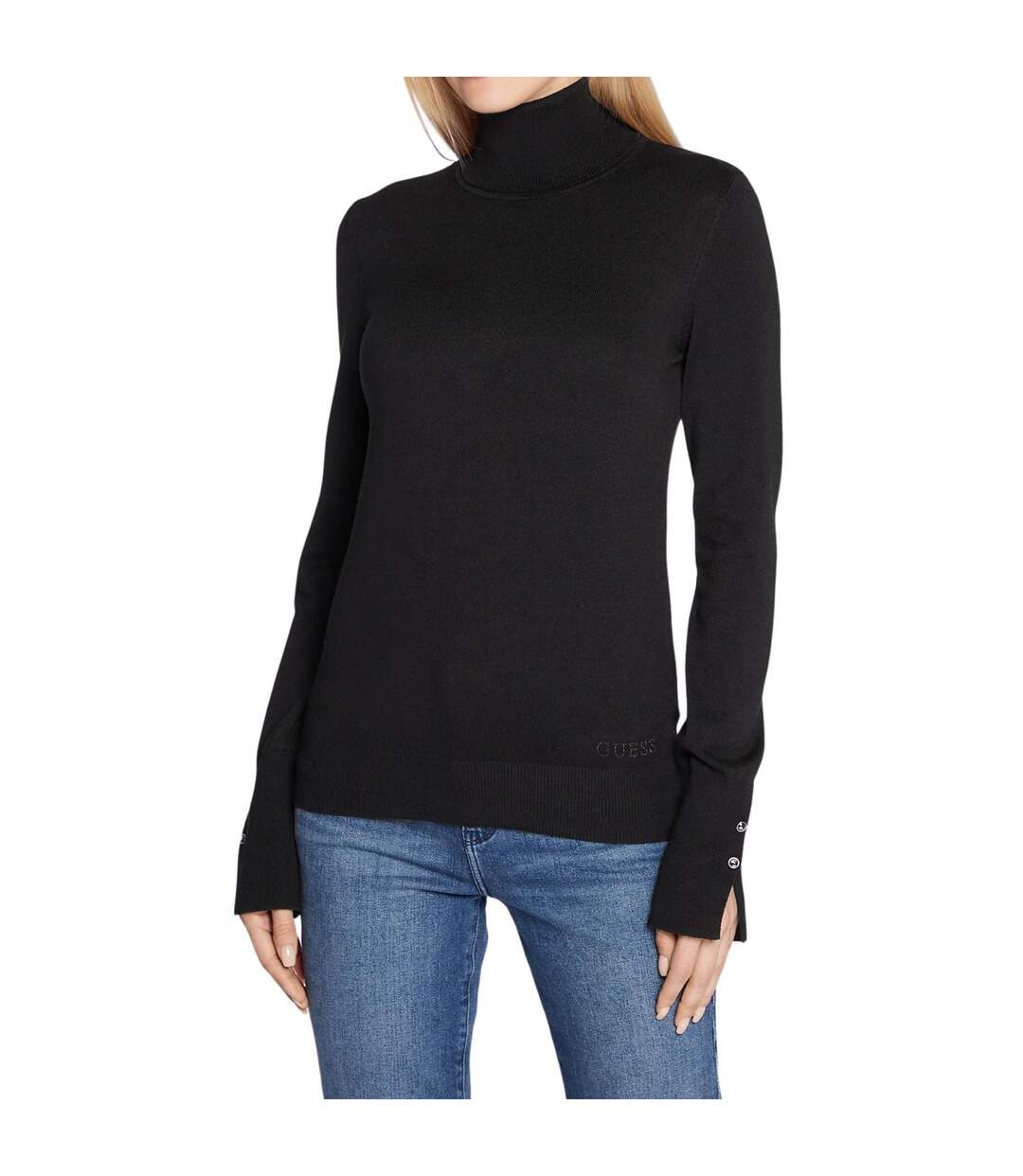 Pull Golf Femme Noir Guess-1