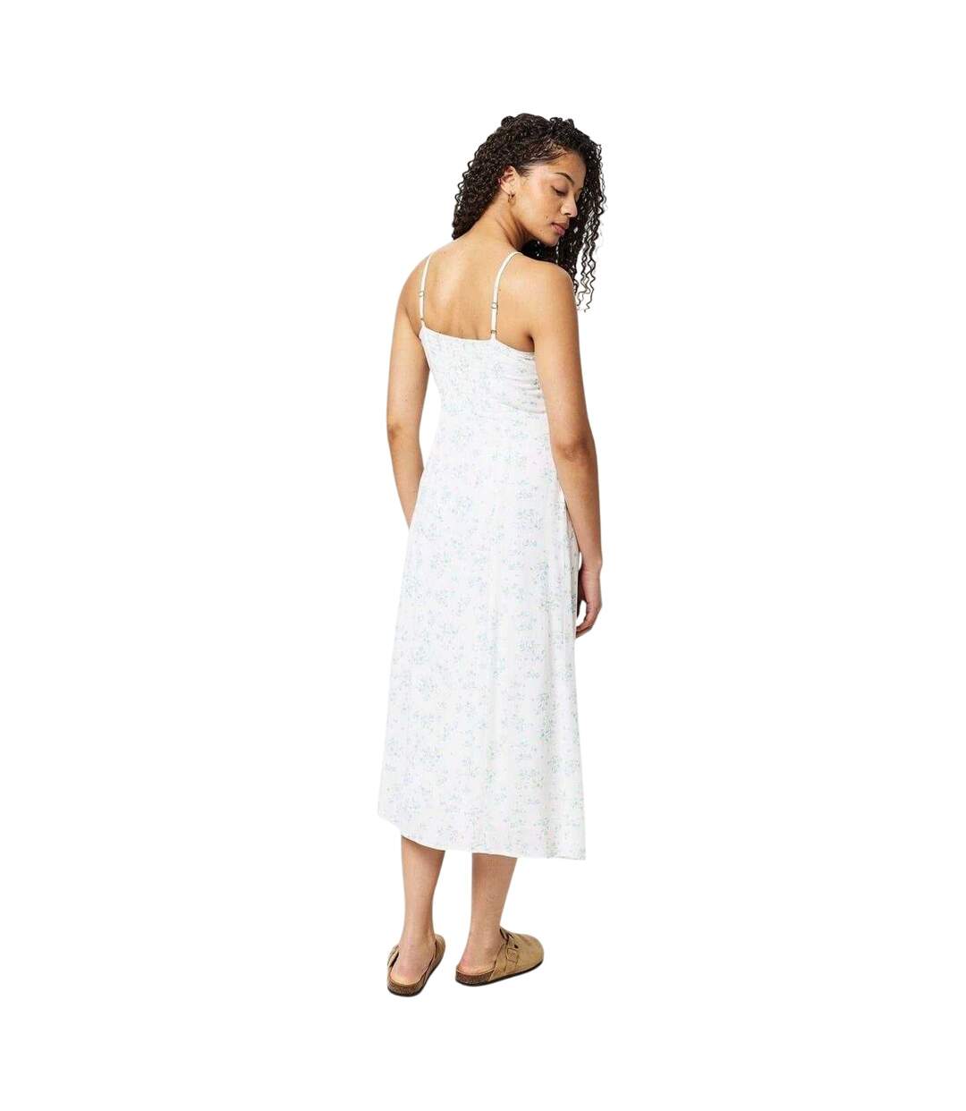 Robe À Bretelles Motif/style Floral Femme Blanc Bleu Jack Wills-3