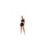 Short De Course Motif/style 2-en-1 Femme Noir USA Pro-1