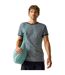 Mens Benlin Striped T-shirt Moonlight Denim Grey-white Regatta-1