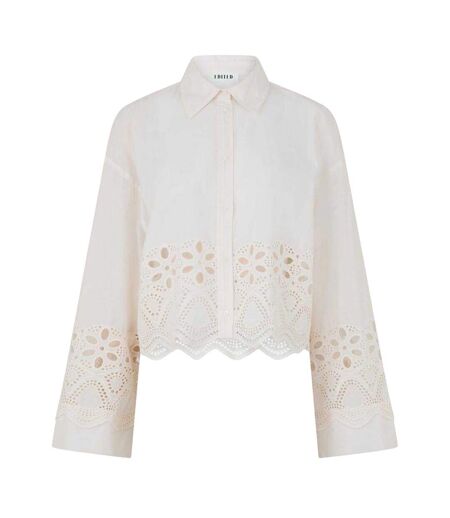 Womens/ladies Sophia Cotton Blouse Gardenia Edited