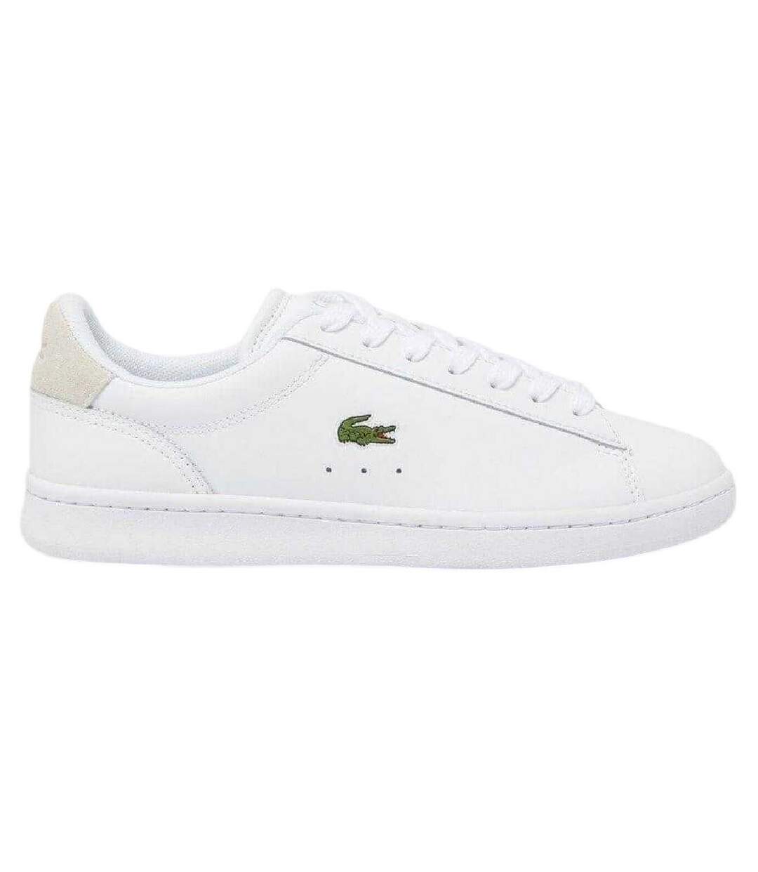 Womens/ladies Carnaby Leather Flat Trainers White Lacoste-3