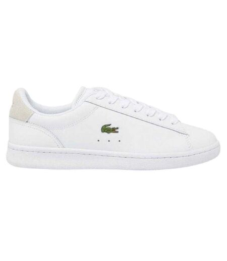 Womens/ladies Carnaby Leather Flat Trainers White Lacoste