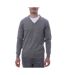 Pull over gris homme hungaria v neck - m-1