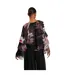 Womens/ladies V Neck Loose Ruffle Blouse Black Ted Baker-3