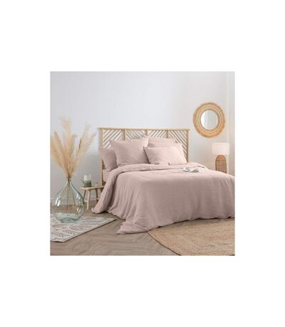 Housse de Couette Lin Adorable 240x220cm Rose Poudré