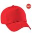 Lot de 2  casquettes de baseball adulte rouge vif Beechfield