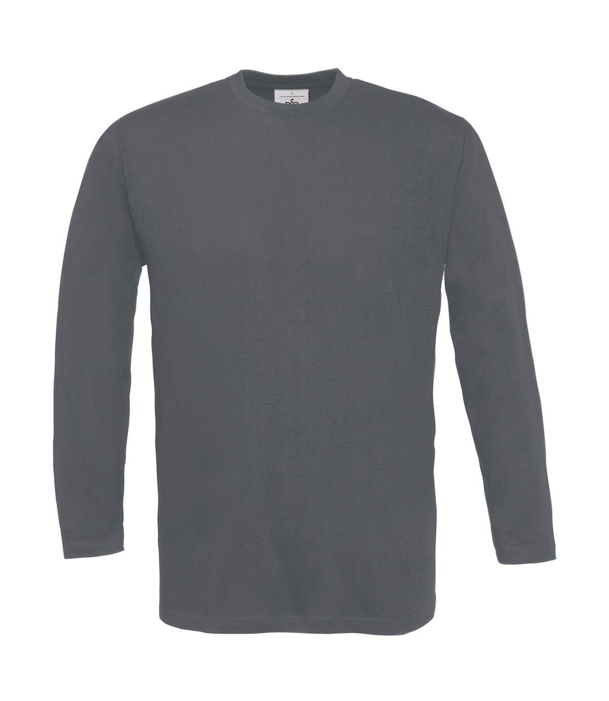 T-shirt manches longues homme - col rond - E190LSL - gris foncé