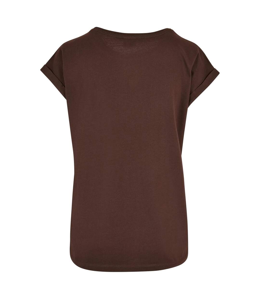 Womens/ladies Organic Cotton Extended Shoulder T-shirt Brown Urban Classics-2